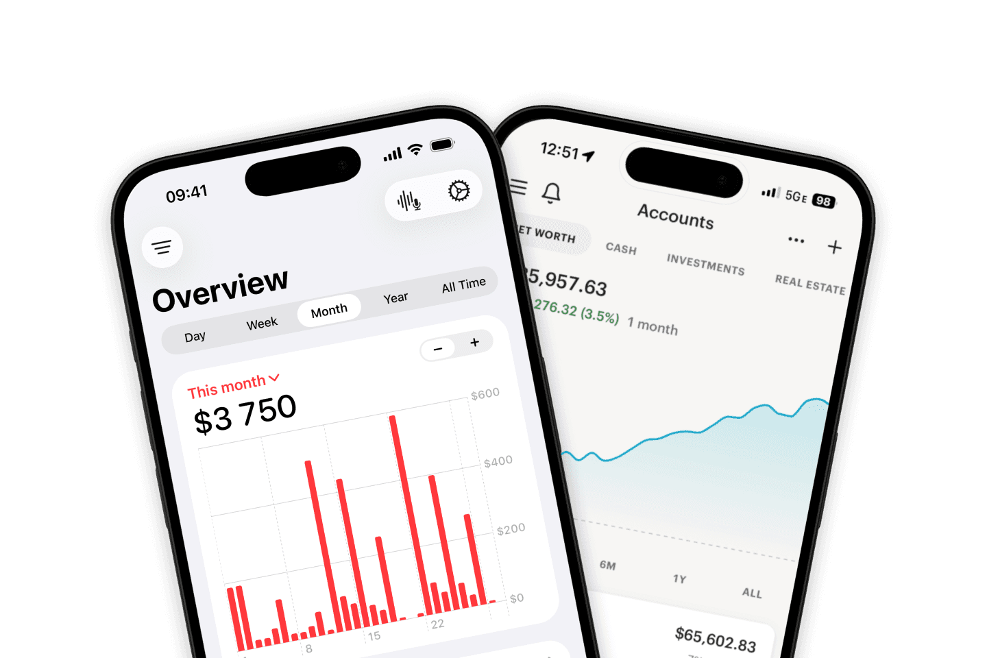 Fineyo and Monarch Money side by side on iPhone